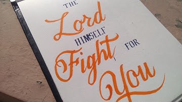 Calligraphy with chisel markers | hand lettering tutorial | The lord will fight for you | RK Artz