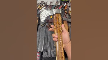 Custom wooden axe #knifecommunity #knifeskills #unique #shorts #axe #viralvideo