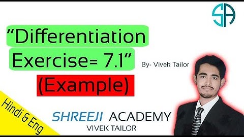 Differentiation/Exercise-7.1(example)/Maths/ Class 12(eng.&hindi)/By: Vivek Tailor
