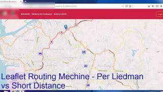 Leaflet Routing Mechine - Per Liedman vs Short Distance