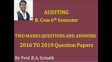 Auditing - P.P.A for B.COM/M.COM/CA/CS