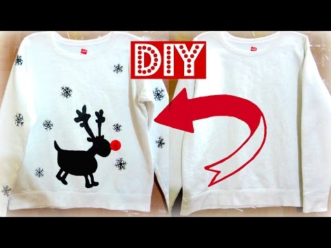 Como fazer uma camisola do Natal | Presente de Natal DIY