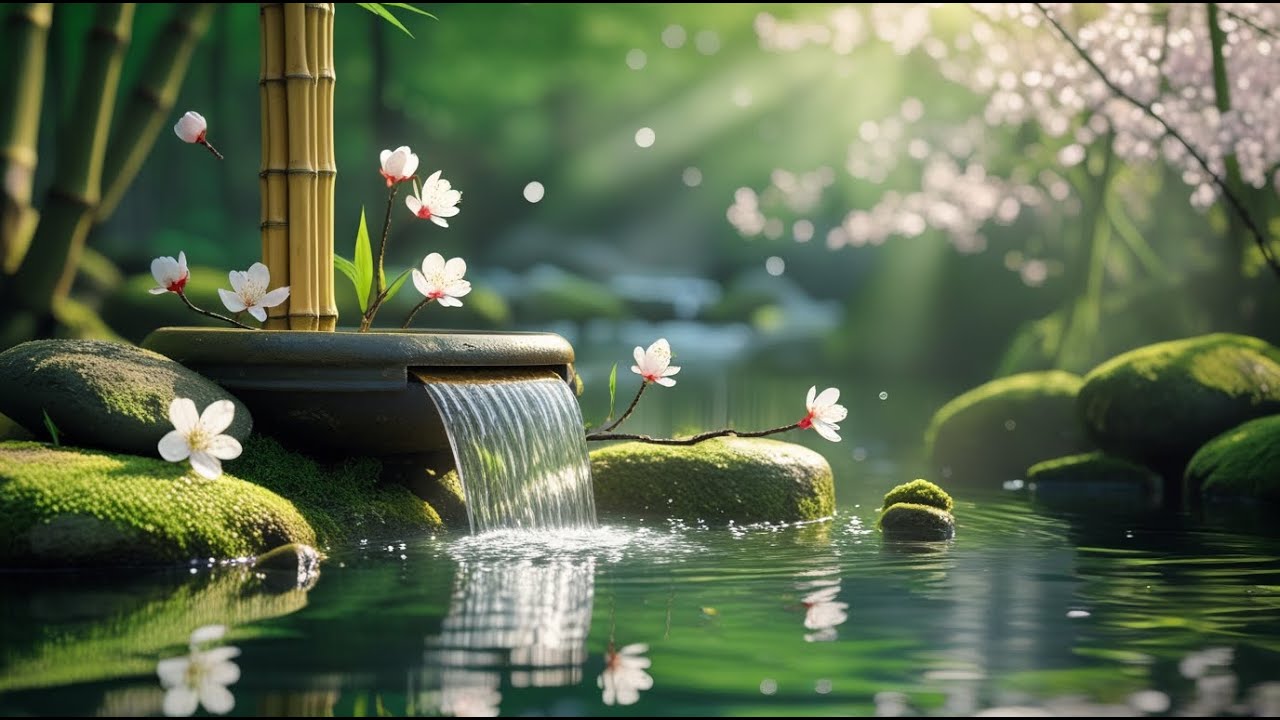 Mind Healing 🌿 Bamboo Water Sounds & Anxiety And Depressive States • Goodbye Insomnia