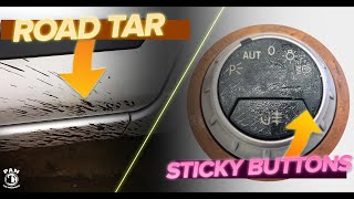 How To Remove Road Tar & Clean Sticky Buttons In Your Car!