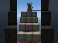 SpiderMan vs Red Hulk Crazy Moving Bridge Race in GTA 5 🌉🔥 #shorts