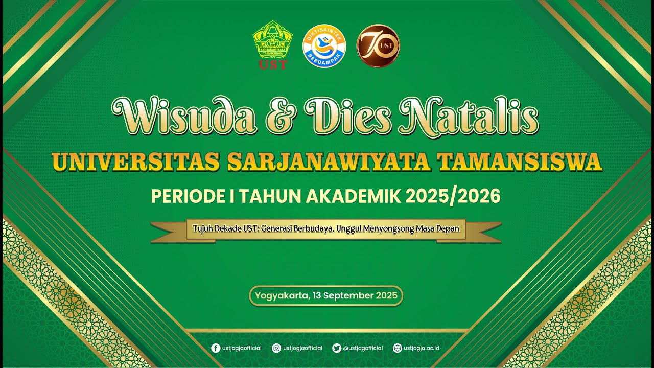 Wisuda Sesi II Periode I TA 2025/2026 - Universitas Sarjanawiyata Tamansiswa
