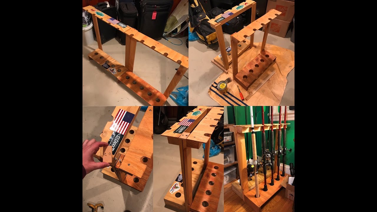 DIY: How to Build a Fishing Rod Rack - YouTube