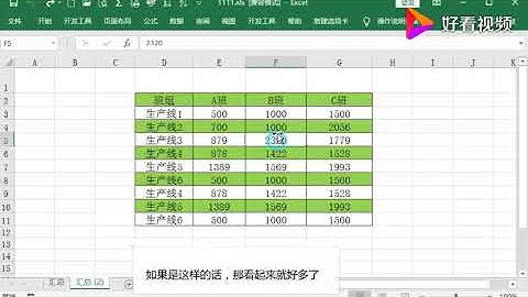 一秒隔行换颜色，让你的表格与众不同 好看视频