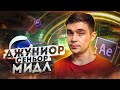 Джуниор, Мидл, Сеньор в моушн-дизайне и VFX. Чем они отличаются? (0+)