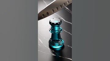 Electric Blue Obsidian Chess Rook — Sliced to Perfection 💎