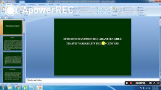 IEEE 2017-2018 NETWORKING EFFICIENT BANDWIDTH GUARANTEE UNDER TRAFFIC VARIABILITY IN DATACENTERS