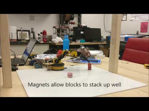 Pick and stack blocks using OWI robot arm and a single camera