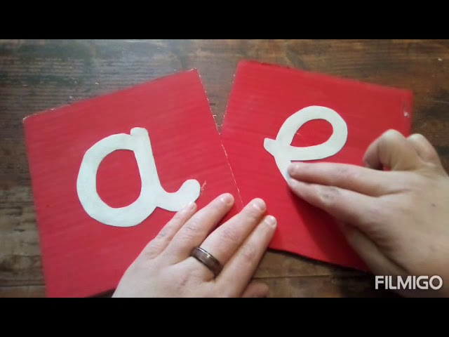 Tutorial lettere smerigliate Montessori 