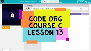 Code.org Course C Lesson 13 Mini Project Chase Game - Code org Lesson 13 Answers screenshot 1