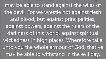 Put on the Whole Armour of God, Ephesians 6: 11-13