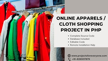 Online Apparels - Clothes & Accessories Shopping in PHP and MySql - Projectsforeveryone.com