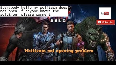 Wolfteam not opening problem