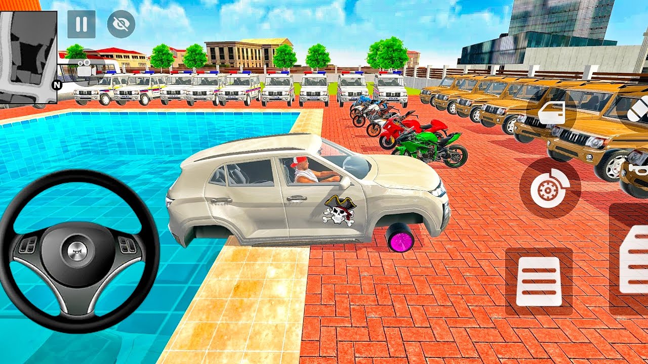 🎮Crazy Police Chase 💥 Car Crash Test Near Swimming Pool | Realistic Driving Gameplay🚓