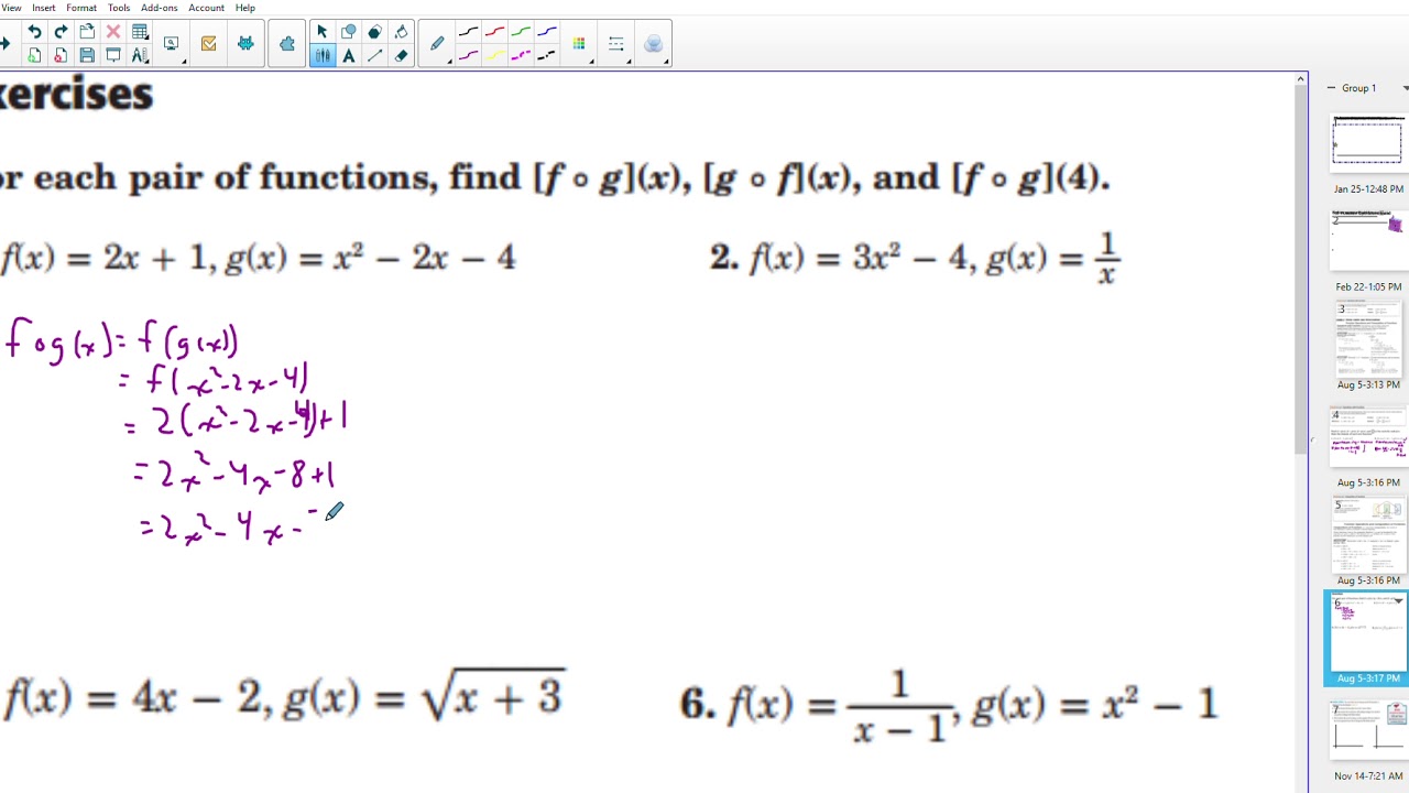 1 6 Compositions of Functions - YouTube