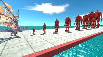 Evolution Of Dinosaurs VS 10 Levels Of Colossal Titan - ARBS Size Comparison