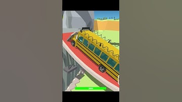Apocolypse Bus goes down ramp in Simple Sandbox 2 #shorts