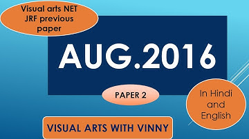 UGC NET JRF VISUAL ARTS solved paper (august 2016) PAPER 2in hindi and eng.
