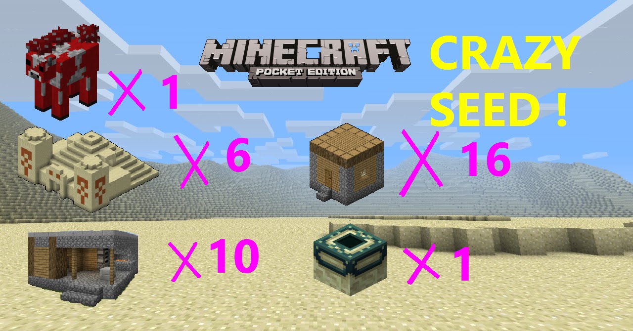 Mcpe 1 2 5 Omg 16 Villages 6 Temples 10 Blacksmiths Stronghold In 1 Seed Youtube