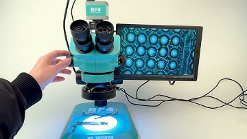 RF4 Trinocular HD Microscope 7-50X Continuous Zoom 2K Camera 10.1 Inch Monitor Electronic PCB Repair