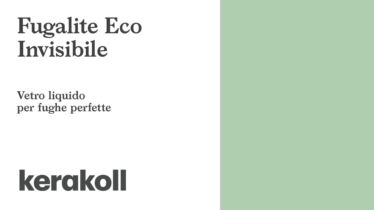 video FRAGUE INVISIBLE FUGALITE ECO DE KERAKOLL
