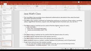 Java Math Class