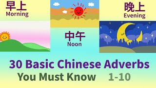 30 Essential Chinese Adverbs You Should Know with Example Sentences 1-10 Level 1| Chinese Vocabulary