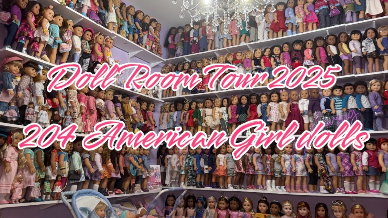 ОГРОМНЫЙ тур по кукольной комнате с 204 куклами American Girl