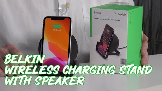 A wireless charger - with a speaker built in - genius - from Belkin!