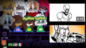(🇧🇷🇺🇸🇲🇽) Undertale react to Sans quemó el agua.