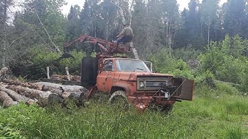 DIY log loader. Operation and safety video guide. Watch to the end.