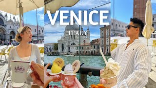 Venice Travel Vlog 🇮🇹 Gondola Ride, Gelato, & Exploring by Water Bus!