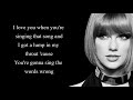 Riptide - Taylor Swift //Lyric video