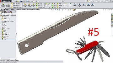 SolidWorks tutorial Pocket Multi tool 5. Knife