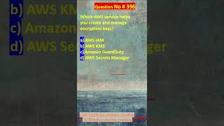 Question No. 396 | AWS Solutions Architect Associate Certification Practice Questions | #aws #shorts