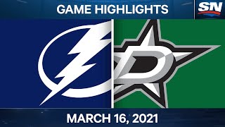 NHL Game Highlights | Lightning vs. Stars – Mar. 16, 2021