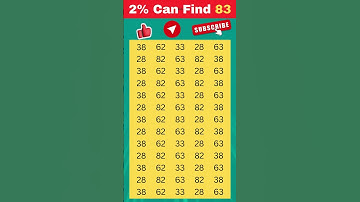 Can You Spot the Number 83 in Just 5 Seconds?