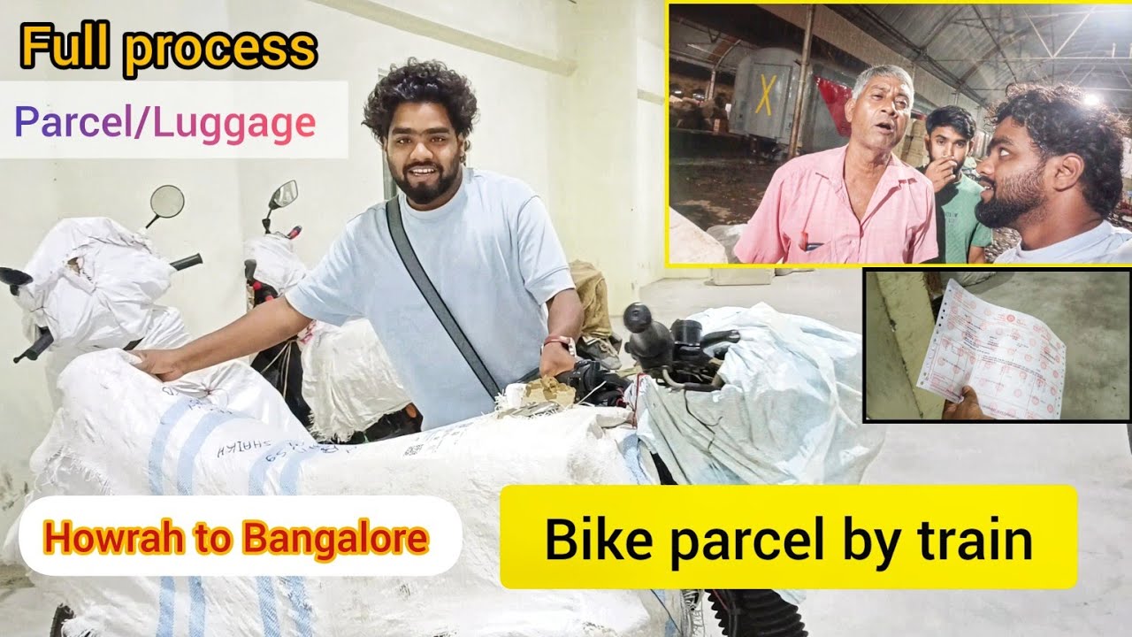 Bike parcel by Train | Howrah to Bangalore | In detail Hindi video | Parcel/Luggage 🏍️📦🚆