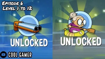 Swamp attack Episode 6 level 1 to 12 (Finally unlocked Double Shotgun and Aunt Misty)