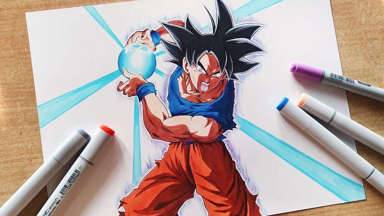 How to draw Goku ultra instinct ( Dragon Ball Super ) 