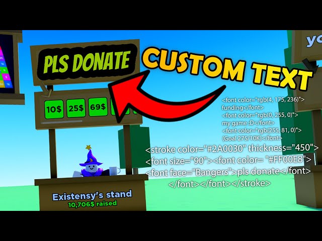 How To Change Text Color Code In Pls Donate Game - Roblox Tutorial