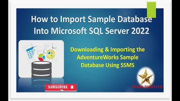 How to Import Sample Database Into SQL Server Database| Restoring the AdventureWorks Database file.