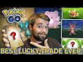 MY BEST LUCKY TRADE EVER! 4 RARE SHINIES! HOW TO FIX MEGA EVOLUTIONS (Pokemon GO)