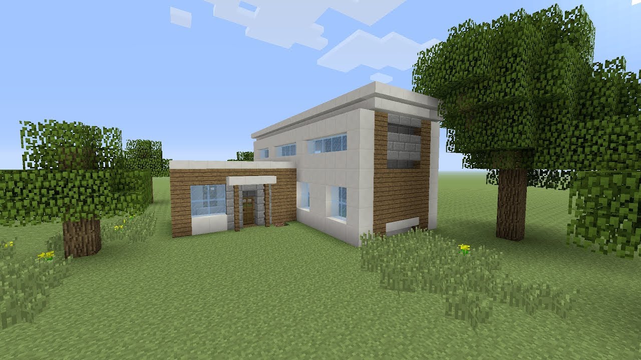 Minecraft een makkelijke moderne huis maken nederlands youtube