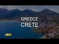 Aerial view of Beautiful Crete | Rethymno and Bali | 4k