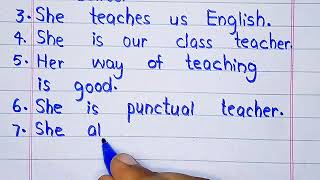 10 Lines Essay On My Best Teacher In English ||Easy Essay Writing||Points About My Teacher #essay